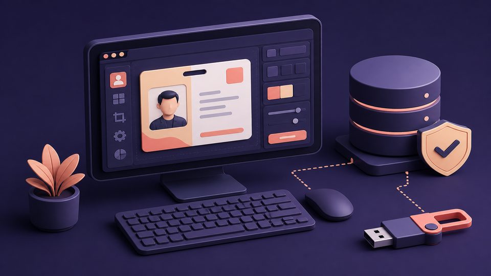 Offline desktop ID card software